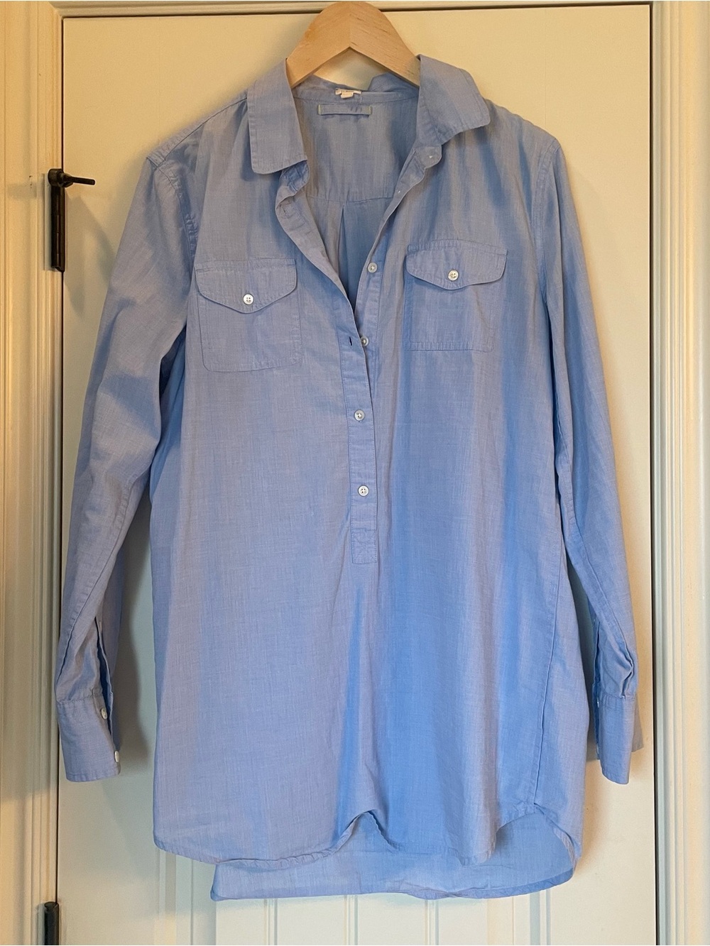 J. Crew Light Blue Women’s Casual Button-Down Shirt